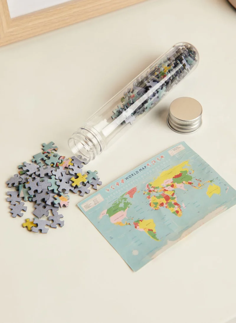Rex London World Map 150 Piece Mini Puzzle In A Tube