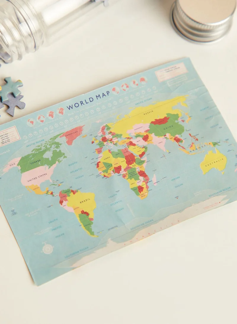 Rex London World Map 150 Piece Mini Puzzle In A Tube