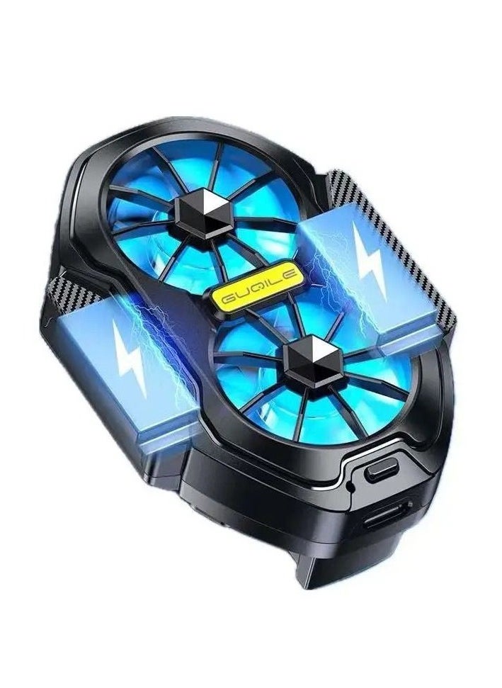 Rechargeable FS01 Air Cooling Mobile Phone Cooler with Dual Fan | Long-Lasting Radiator with 2 Gear Adjustment & Colorful LED Lights  - Image 2