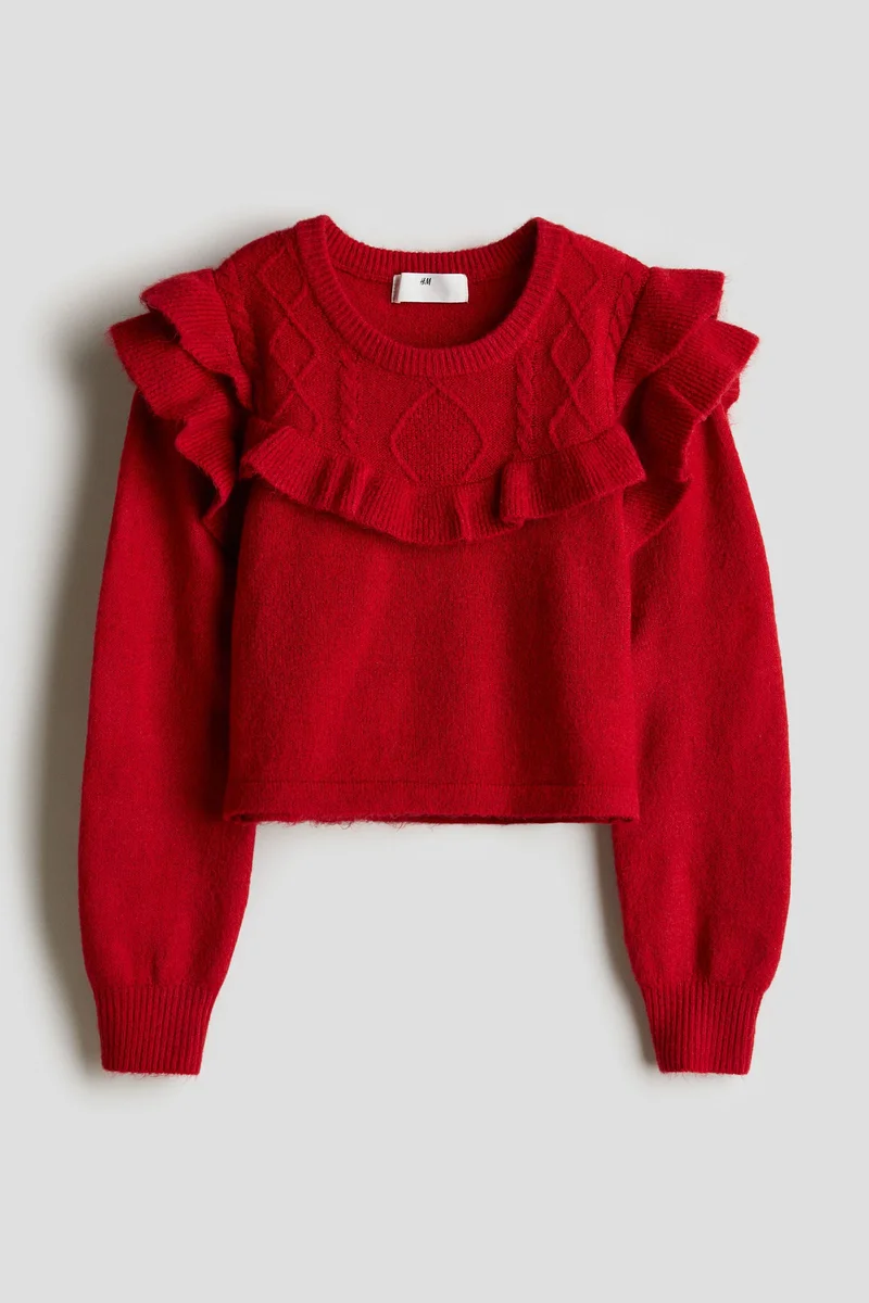 اتش اند ام Frill-Trim Jumper