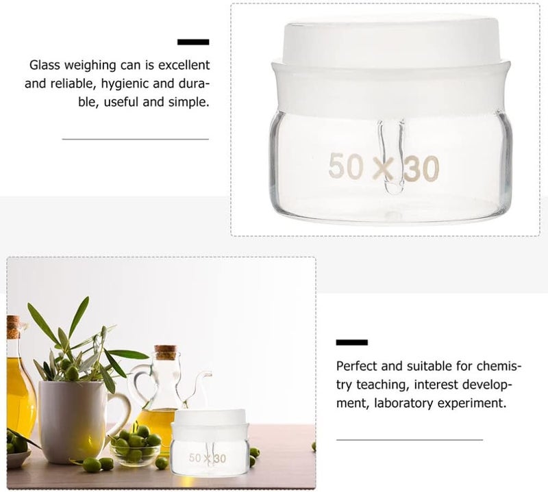 كلاراكو زجاجة وزن من كلاركو، 3 قطع، زجاجات عصير زجاجية، زجاجة زجاجية مع غطاء، زجاجة وزن لمختبر الكيمياء، زجاجة وزن، برطمان وزن زجاجي، زجاجة وزن زجاجية، زجاجات زجاجية صغيرة، مقياس مع غطاء - Image 5