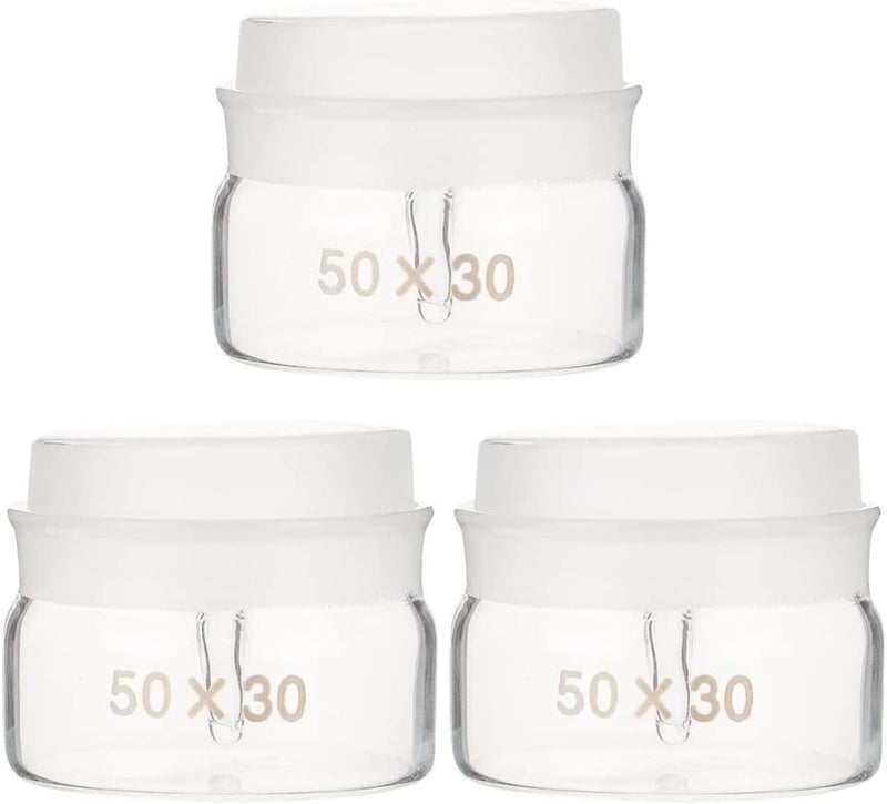 كلاراكو زجاجة وزن من كلاركو، 3 قطع، زجاجات عصير زجاجية، زجاجة زجاجية مع غطاء، زجاجة وزن لمختبر الكيمياء، زجاجة وزن، برطمان وزن زجاجي، زجاجة وزن زجاجية، زجاجات زجاجية صغيرة، مقياس مع غطاء - Image 1