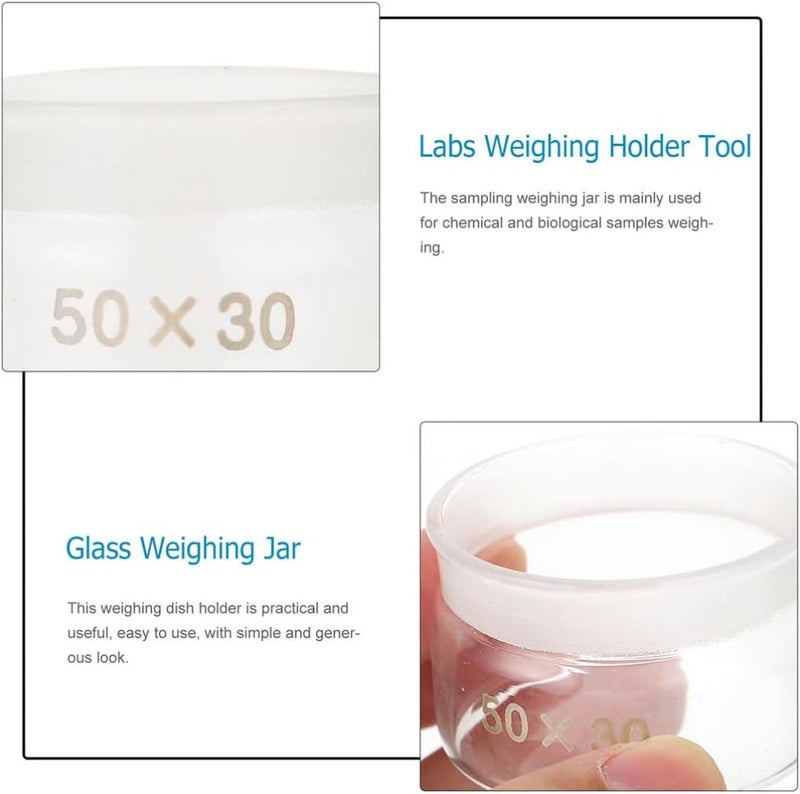 كلاراكو زجاجة وزن من كلاركو، 3 قطع، زجاجات عصير زجاجية، زجاجة زجاجية مع غطاء، زجاجة وزن لمختبر الكيمياء، زجاجة وزن، برطمان وزن زجاجي، زجاجة وزن زجاجية، زجاجات زجاجية صغيرة، مقياس مع غطاء - Image 2