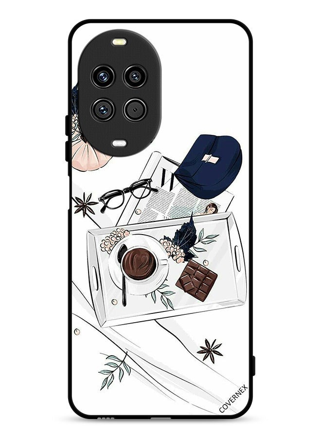 Covernex غطاء واقي لهاتف هواوي نوفا 14 5G بتصميم فني من الشوكولاتة القهوة