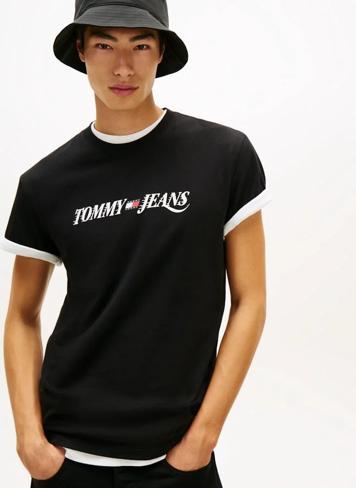Tommy Jeans Logo Crew Neck Jersey T-Shirt