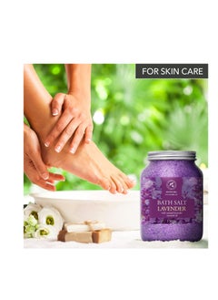 Aromatika Sea Salt Lavender with Natural Lavender Essential Oil 46 Oz - Lavender Bath Salts - Lavanda Salt 1300g - Best for Good Sleep - Stress Relief - Beauty - Relaxing - Bathing - Body Care  - Image 4