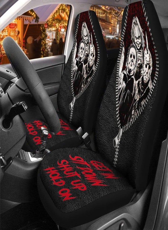 GENANY Horror Movie Characters Universal Car Seat Covers for Trucks Sedans SUVs - 2 Pack, Durable Automotive Covers, Breathable Bucket Protective Accessories Interior, Car Decor - Image 3