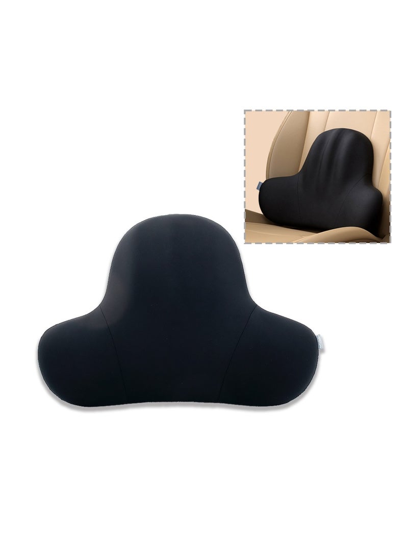 وي وي لابز وسادة قطنية سريعة الجفاف من VYVYLabs Drive Ease Series 3D منحنى مقعد السيارة مسند الظهر وسادة - أسود - Image 1