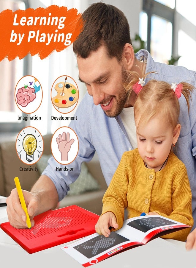 MAGBLOCK Magnetic Drawing Board Kids Writing Pad with Magnet Pen, Portable Educational Toys for Toddlers Kids Boys and Girls,Gifts Ideal for Travel and Road Trips (8.58in x6.89in) - Image 2