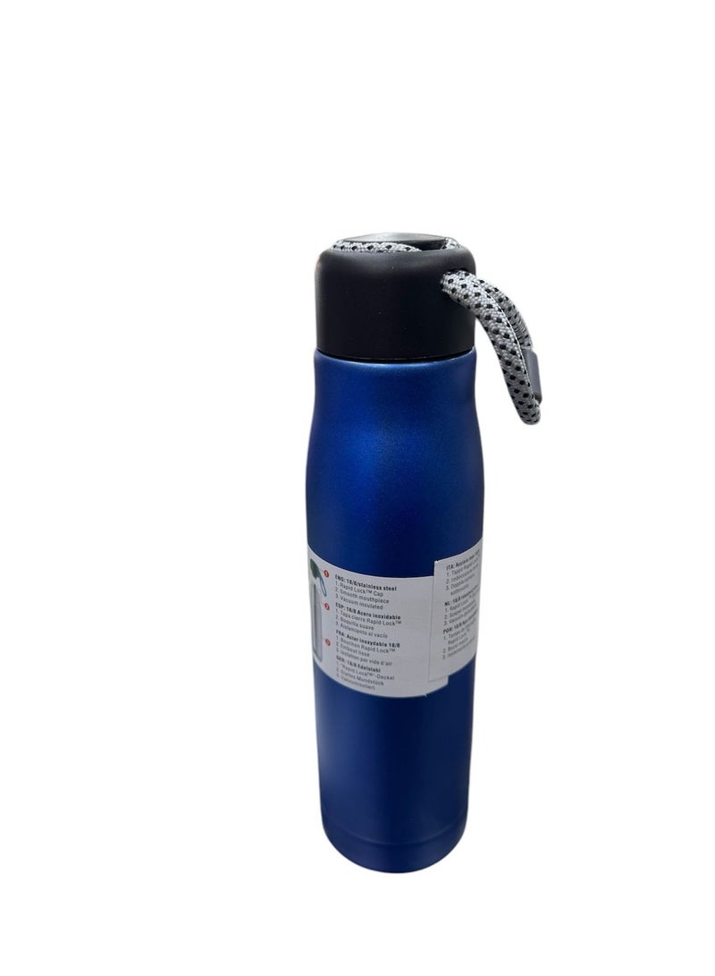 1 Water Bottle, Vacuum Insulated Water Bottle, Double Wall Leak Proof Sports Water Bottle, BPA Free Water Bottle, Insulation For Long-Lasting Refreshment, 550 ML - Image 1