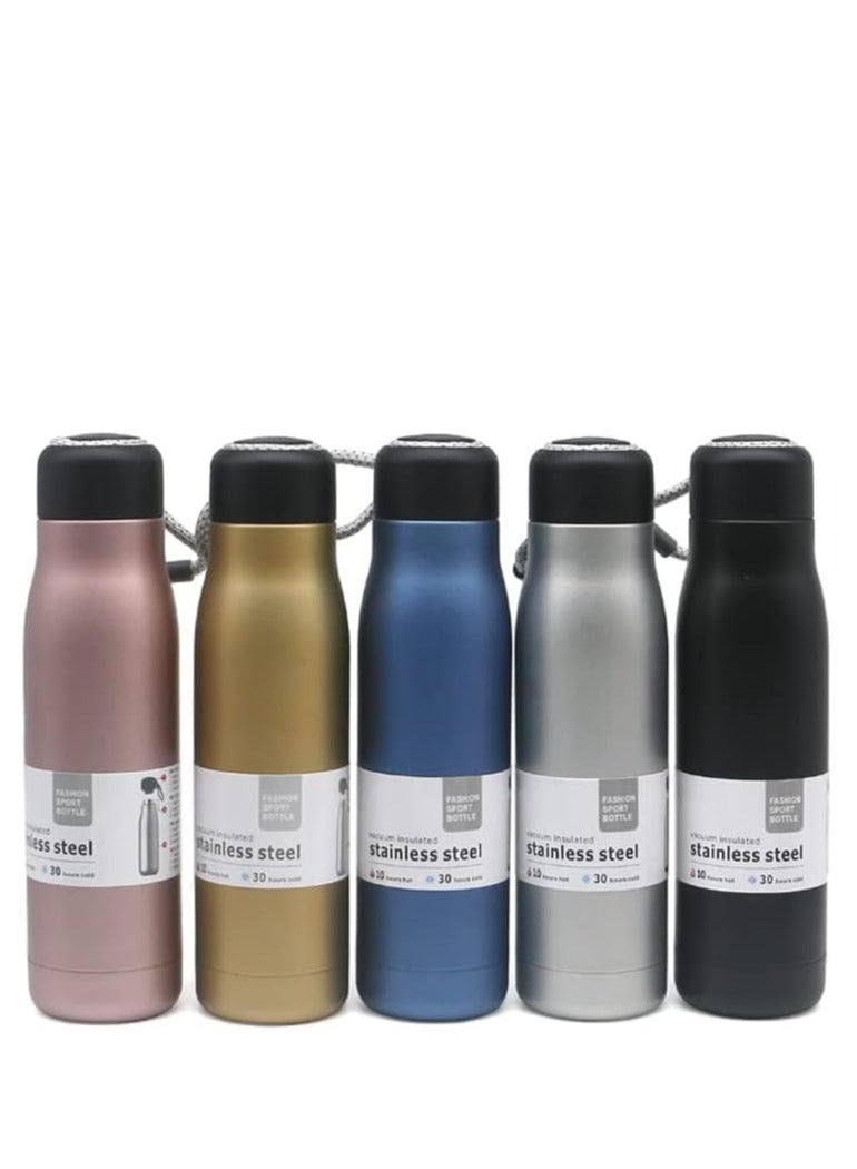 1 Water Bottle, Vacuum Insulated Water Bottle, Double Wall Leak Proof Sports Water Bottle, BPA Free Water Bottle, Insulation For Long-Lasting Refreshment, 550 ML - Image 3
