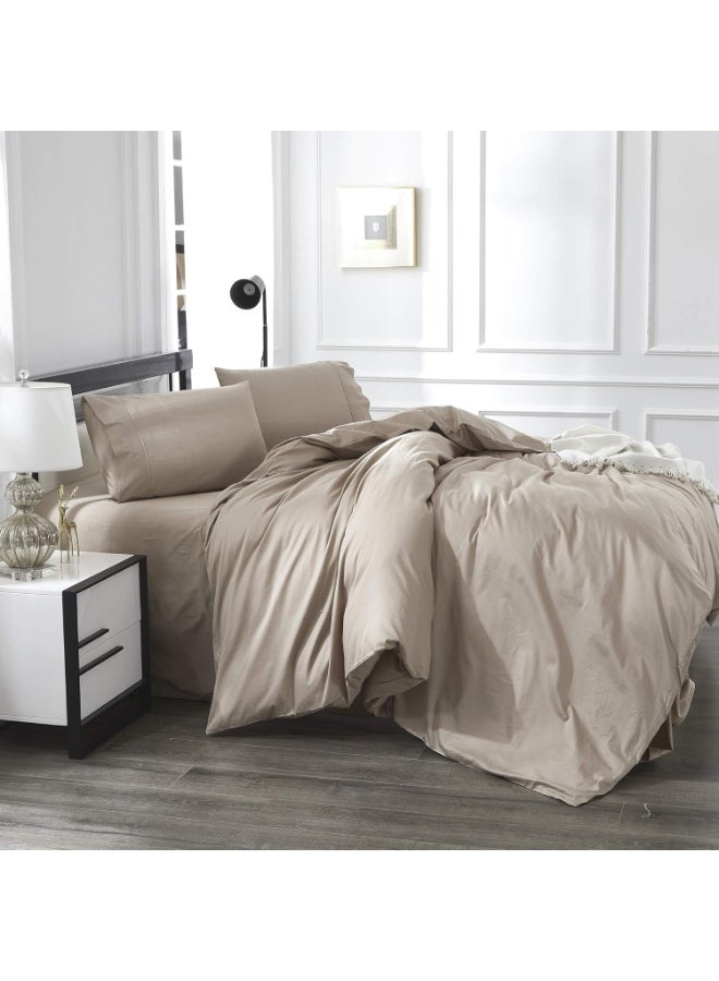 IBAMA Cotton Duvet Cover Set Zippered Closure Including Pillowcases and 1 for Queen Size Bed in Bedroom (Queen) - Image 2