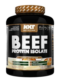 NXT Nutrition Beef Protein Isolate Zero Dairy  Caramal Latte Flavour 60 Servings 1800g 
