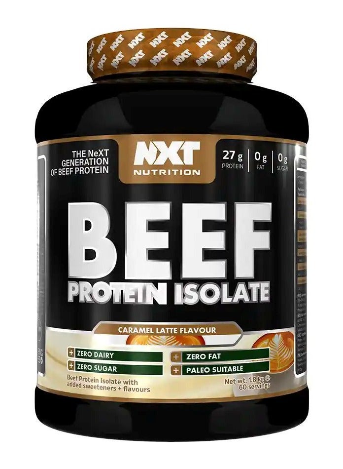 Beef Protein Isolate Zero Dairy  Caramal Latte Flavour 60 Servings 1800g