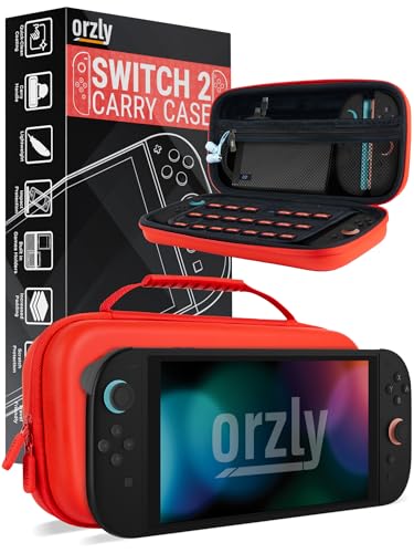 Orzly Case Compatible with Nintendo Switch 2 Protective Travel Carry Case with Screen Padding Game Card microSD Slots Zipped Open Pockets for Accessories 79 Gift Boxed - Image 1