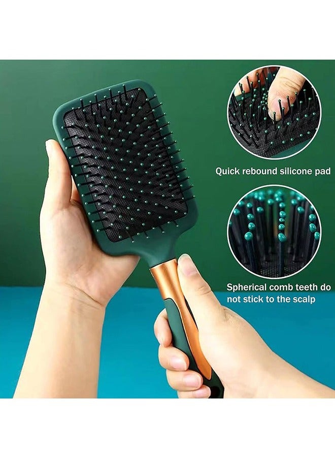 Hair Brush Set, 3pcs Hair Brush Comb with Detangling Nylon Pins, Cushion Hair Combs for Women, Men, Kids  - Image 2