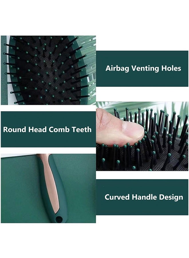 Hair Brush Set, 3pcs Hair Brush Comb with Detangling Nylon Pins, Cushion Hair Combs for Women, Men, Kids  - Image 3