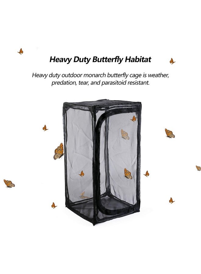RESTCLOUD موطن فراشة ملوك ثقيل 30"، قفص حشرات قابل للطي في الهواء الطلق مع حماية بسحاب - Image 2