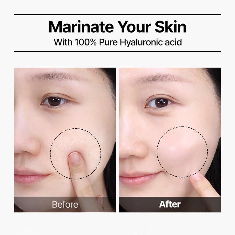 WELLAGE Real Hyaluronic Blue Ampoule 100, Korean Hydrating Serum for Face, Skin Firming Hyaluronic Acid Deep Moisturizing Serum with Panthenol, PDRN, 2.54 Fl Oz_R - Image 3