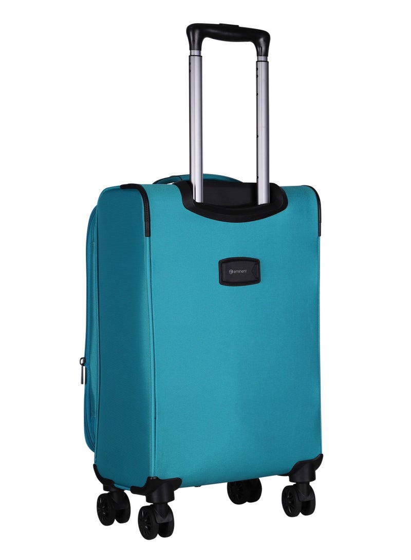 إيمينينت حقيبة سفر يونيسكس ناعمة بعجلات من البوليستر خفيفة الوزن قابلة للتوسيع  عجلات دوارة مزدوجة مع قفل  ثلاثي الأرقام  أخضر - Image 3