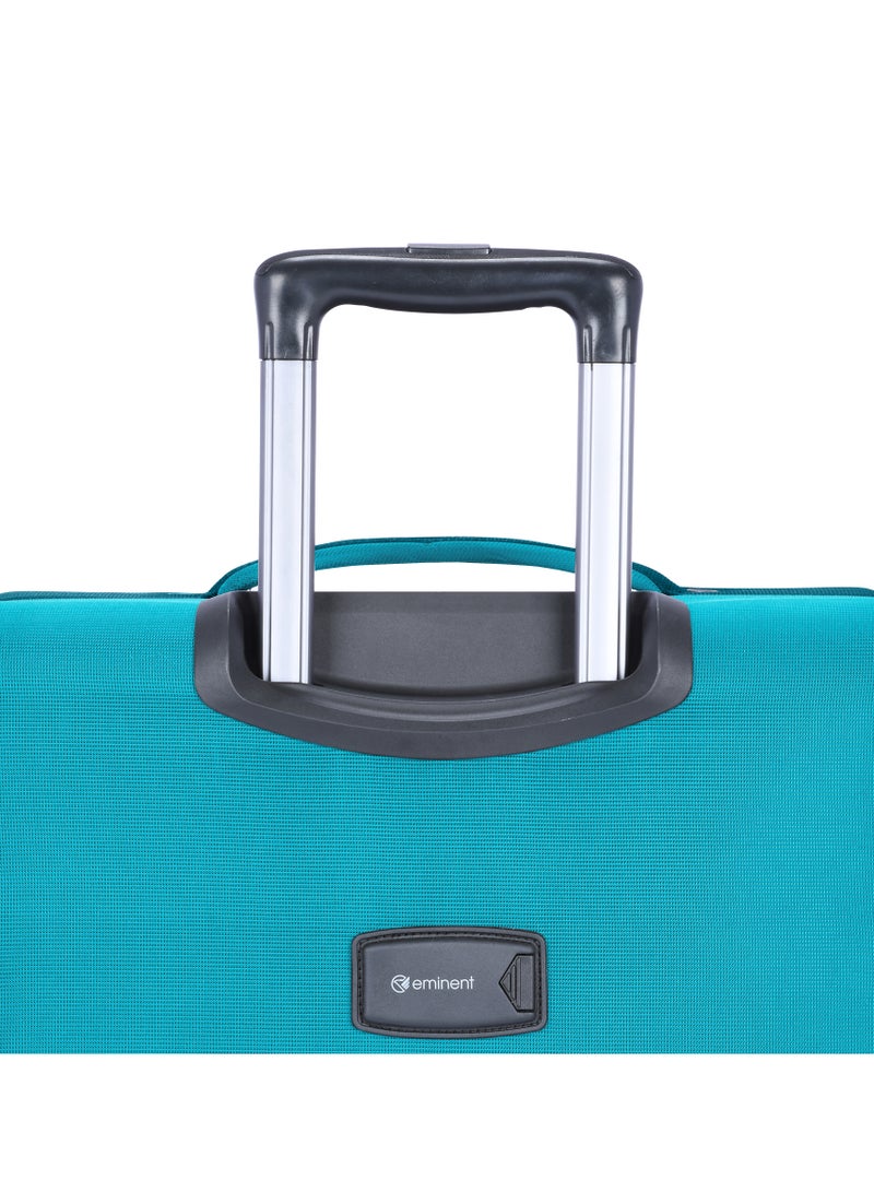 إيمينينت حقيبة سفر يونيسكس ناعمة بعجلات من البوليستر خفيفة الوزن قابلة للتوسيع  عجلات دوارة مزدوجة مع قفل  ثلاثي الأرقام  أخضر - Image 5