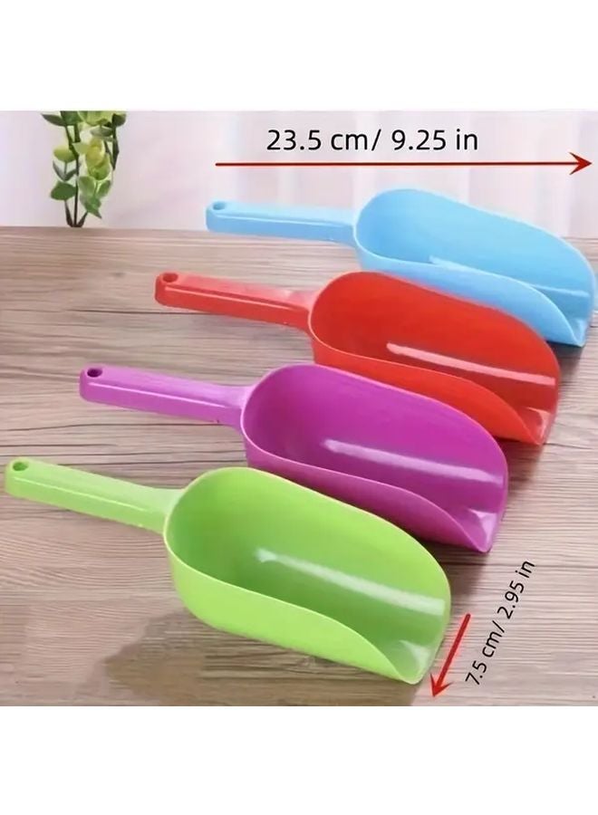 4 قطع مجموعة مجرفة زراعية بلاستيكية متينة مجرفة متعددة الأغراض للزراعة وتنظيف فضلات القطط وأعمال الفناء لون عشوائي - Image 4