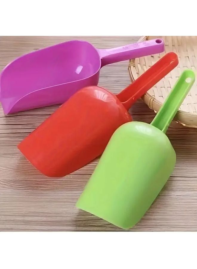 4 قطع مجموعة مجرفة زراعية بلاستيكية متينة مجرفة متعددة الأغراض للزراعة وتنظيف فضلات القطط وأعمال الفناء لون عشوائي - Image 3