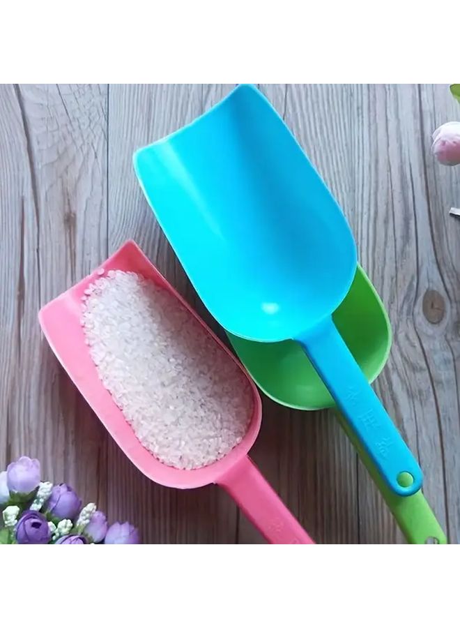 4 قطع مجموعة مجرفة زراعية بلاستيكية متينة مجرفة متعددة الأغراض للزراعة وتنظيف فضلات القطط وأعمال الفناء لون عشوائي - Image 5