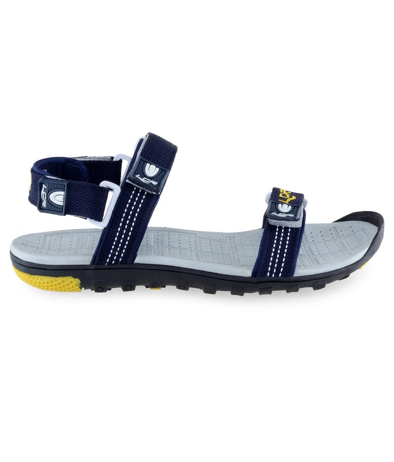 Lancer Men's Navy Yellow Sandals - 8 UK/India (42 EU)(EARTH-1NBL-YLW-8) - Image 2