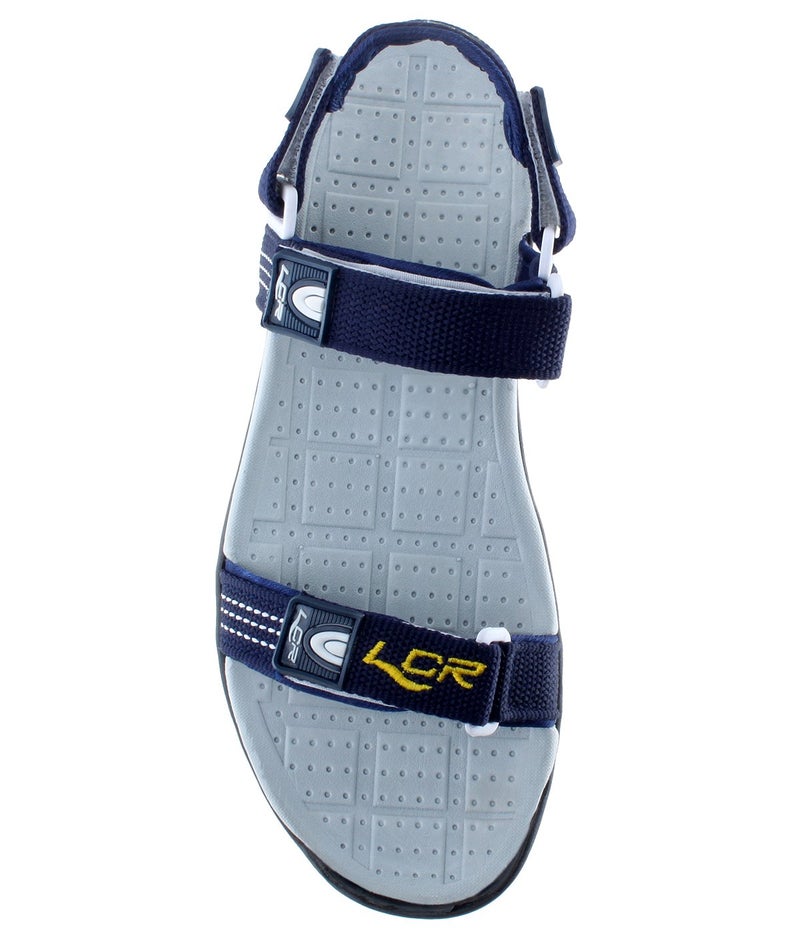 Lancer Men's Navy Yellow Sandals - 8 UK/India (42 EU)(EARTH-1NBL-YLW-8) - Image 3