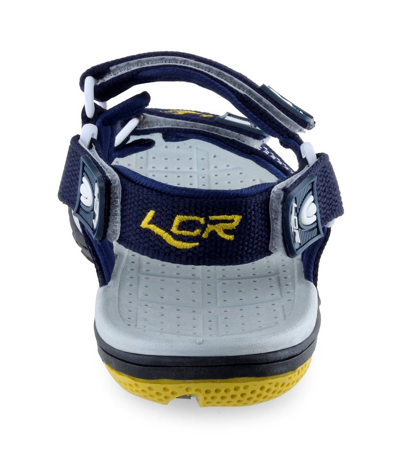 Lancer Men's Navy Yellow Sandals - 8 UK/India (42 EU)(EARTH-1NBL-YLW-8) - Image 4