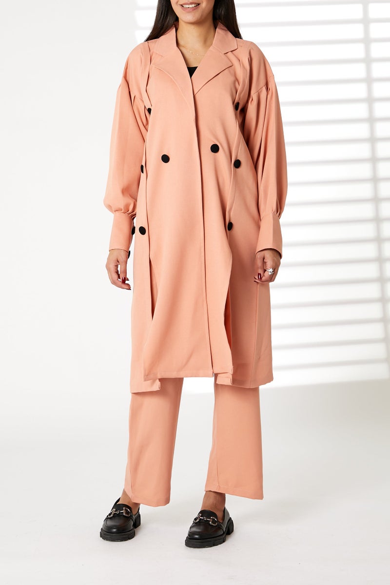 Moistreet Barbie Crepe Trench Coat Set - Image 5