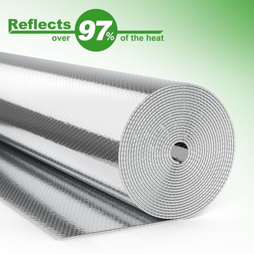 AGHITG Reflective Insulation Foam,48"x 10 Ft Window Insulation for Winter,Aluminum Foil Bubble Insulation Roll for Keep Heat,Window Insulation Kit for RV, Thermal Insulation Cover for Window. - Image 4