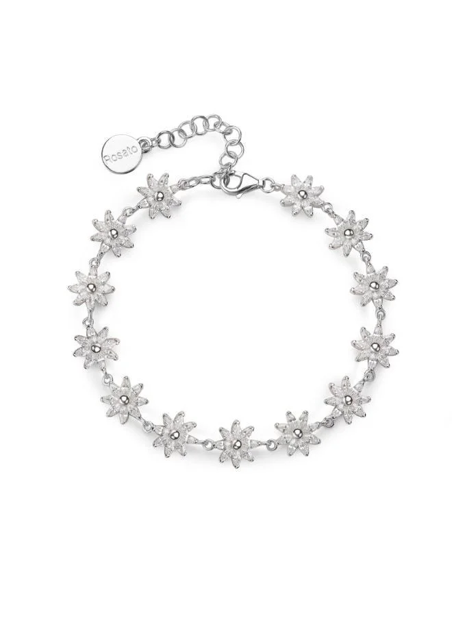 Rosato Gaia Sterling Soft Floral Bracelet