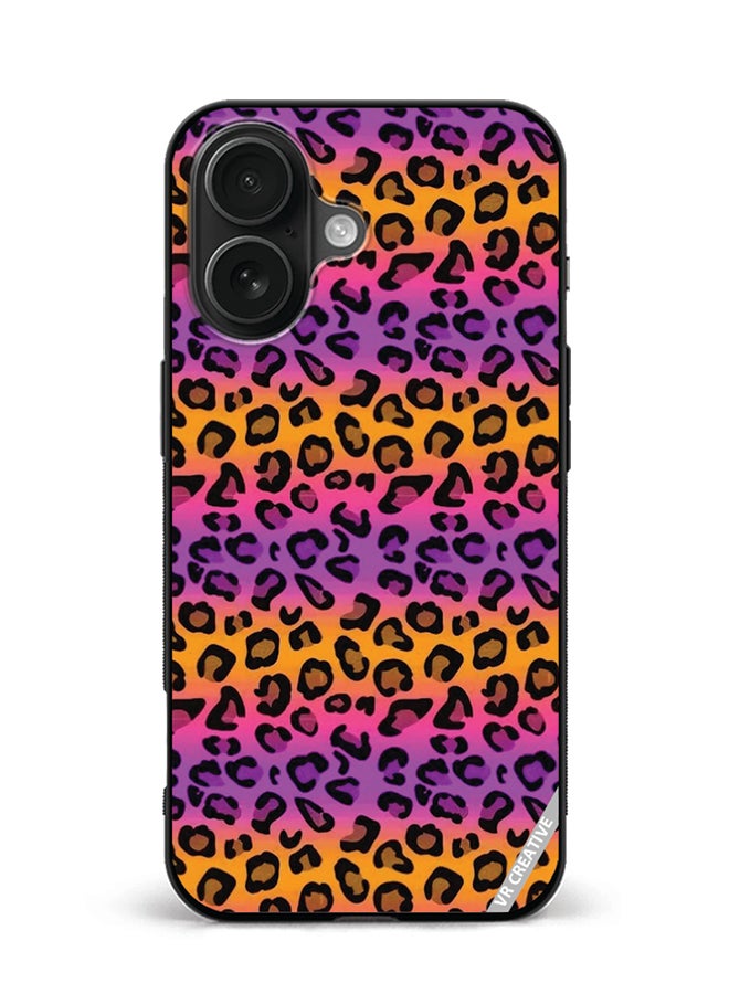 VR CREATIVE Protective Case Cover For Apple iPhone 16 Plus Leopaeerd Design Multicolour