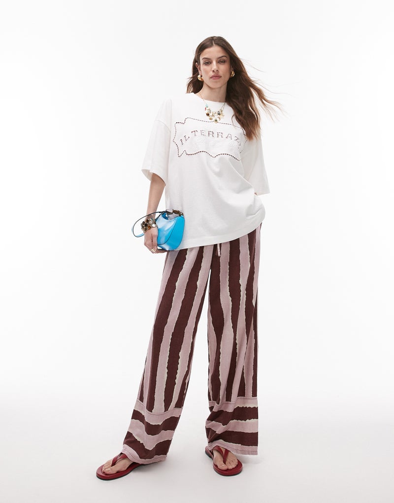 TOPSHOP Cutwork Ristorante Oversized Tee  - Image 4