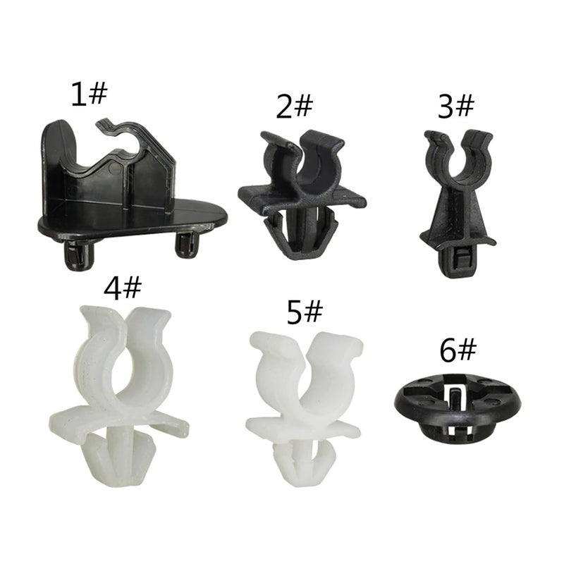 10Pcs Black Retainer Rod Clamp Clip Holder Bonnet Hood Buckle Clip Automotive Replacement Parts Black Retainer Clips Buckle - Image 3