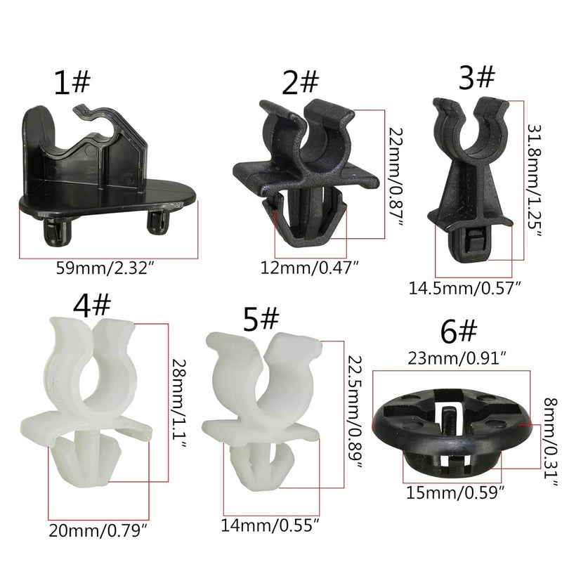 10Pcs Black Retainer Rod Clamp Clip Holder Bonnet Hood Buckle Clip Automotive Replacement Parts Black Retainer Clips Buckle - Image 4