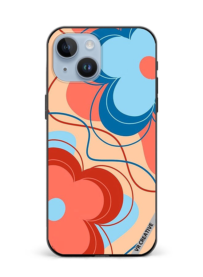 VR CREATIVE Protective Case Cover For Apple iPhone 15 Flower Design Multicolour - Image 1