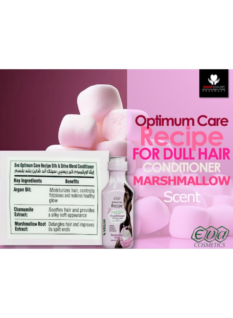 Eva Optimum Care Recipe Conditioner Hair Silky & Shin Blend Marshmallow Scent - 350 Ml - Image 2