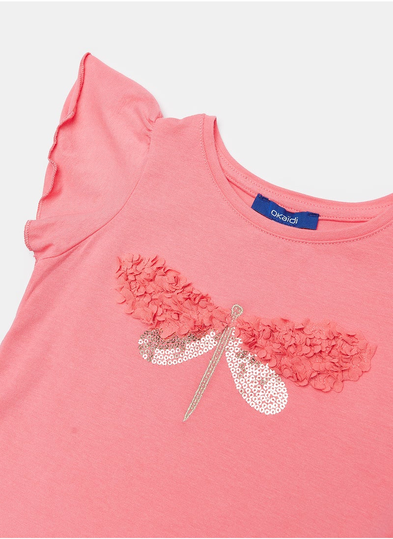 Okaidi - Pink T-Shirt for Girls - Image 1