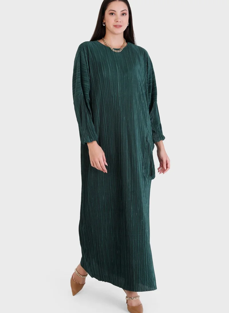 Refka by modanisa Belted Pocket Detail Dress