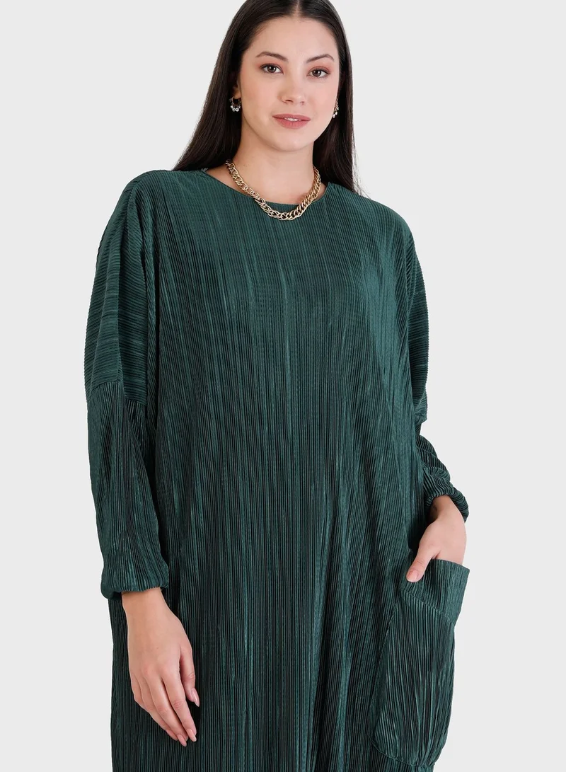 Refka by modanisa Belted Pocket Detail Dress