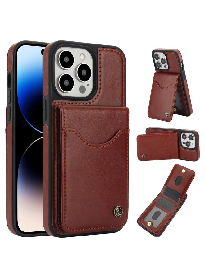 Case For iPhone 14 Pro AwQuer Vertical Flip Card Bag Holder Leather Phone Case