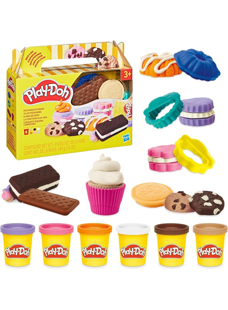 Play-Doh Little Bakery Playset with Dough Cans - Pretend Play Kitchen Toys for Kids 3+ - Image 1