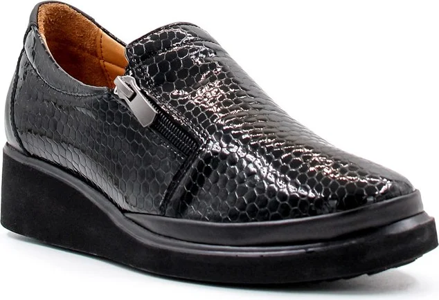 Fast Step Women's Genuine Leather Casual Comfortable Soft Sole Crocodile Casual Shoes 411za717