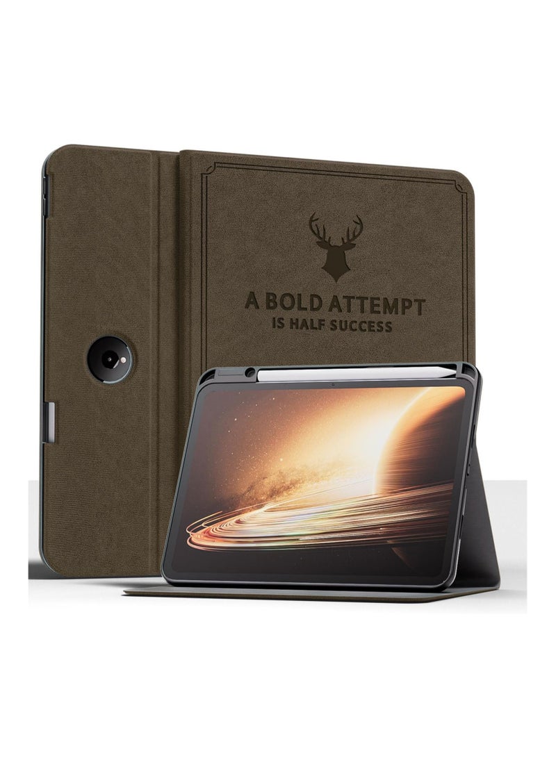 general Case for Oneplus Pad Go 11.35 Inch with Stylus Holder Multi-view Bracket,Auto Sleep/Wake Function Elk Pattern Synthetic Leather Case