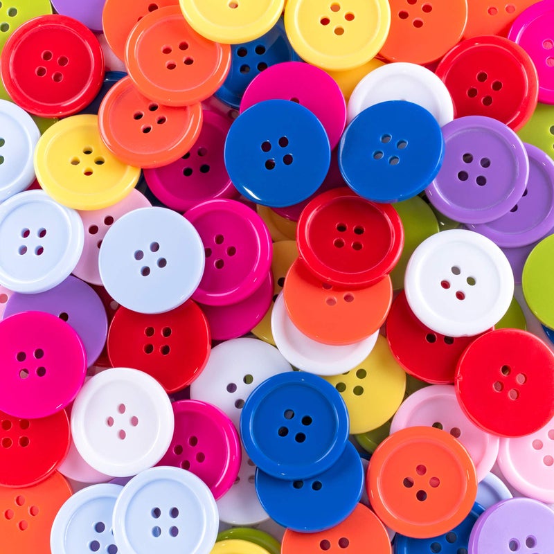 Super Z Outlet Super Z Outlet 100 Pack 1 Inch Buttons Flatback Sewing Colored for Arts  Crafts Fashion Clothing DIY Projects Assorted 