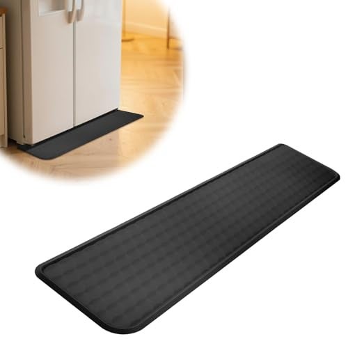 FIMXSD Refrigerator Spill Mat 375 X 85 Fridge Mat Silicone Drip Tray Catcher for Washing Machine Refrigerator Spill Liner Floor Protector AntiSlip - Image 1