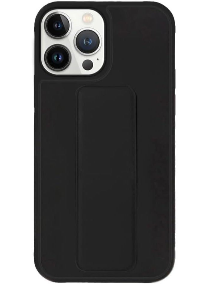 JAJEEK iPhone 16 Plus Purple Magnetic Car Mount Kickstand Case – Premium Silicone Multi-Stand with Hand Strap Grip - Image 5